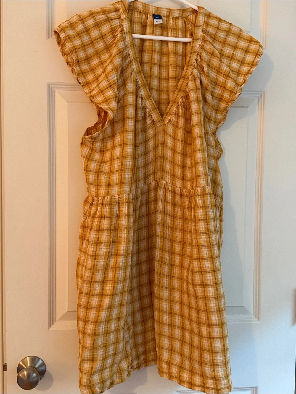 Old Navy Yellow Plaid Sundress All Cotton!  (XXL) - Picture 2 of 9